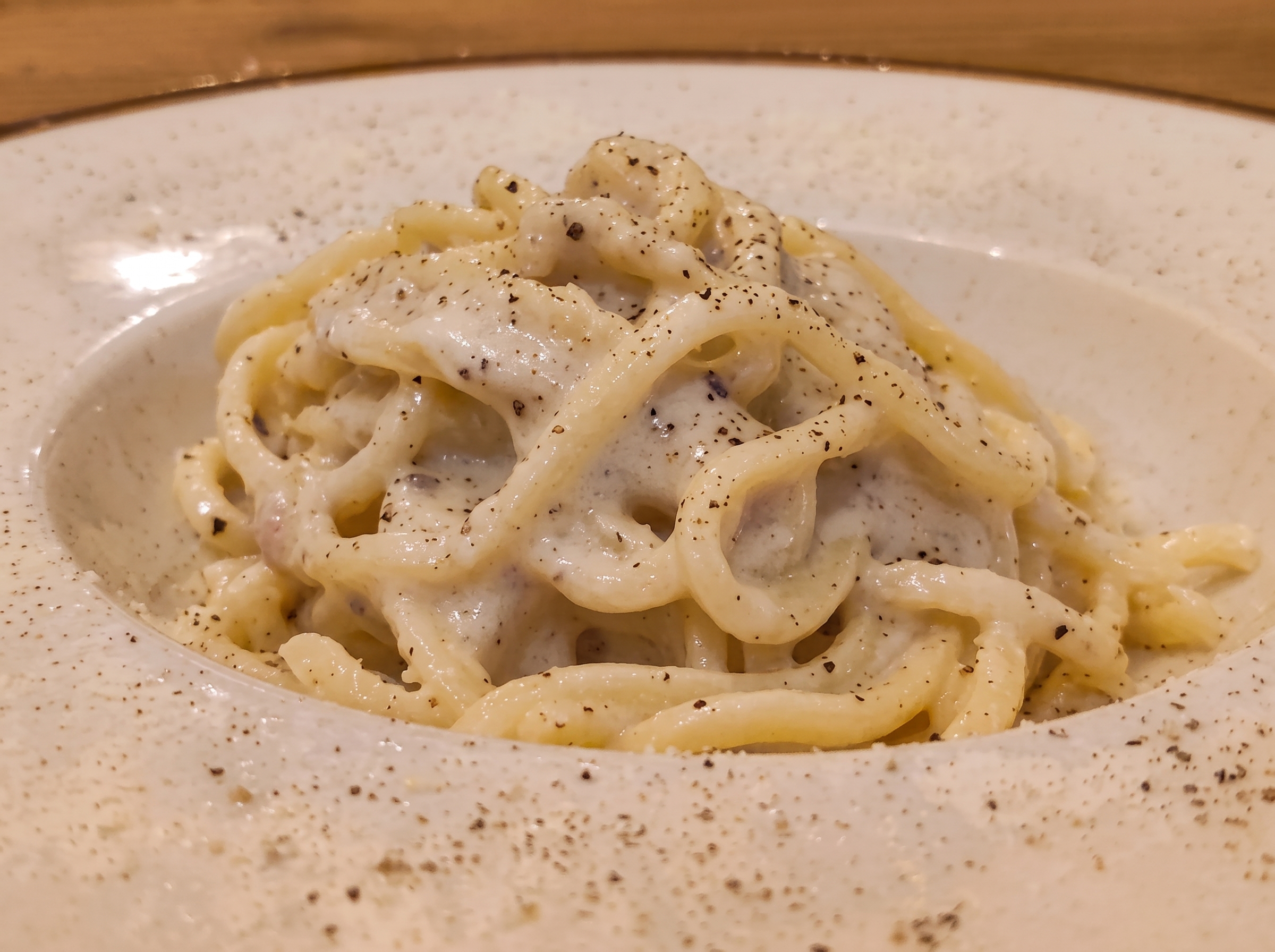 Carbonara original de El Bacaro de Fabio